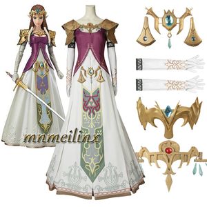 Nouveau The Legend of Zelda: Twilight Princess Cosplay Costume Zelda Princess Accessories Halloween Vêtements Bbeautiful Robe