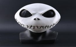 Nieuw The Nightmare Before Christmas Jack Skellington White Latex Mask Film Cosplay Props Halloween Party ondeugende horrormasker T2039321
