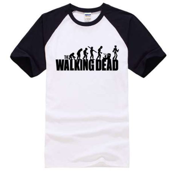 Nouveau the walking dead imprimé T-shirt 100% coton hommes t-shirt décontracté Fitness marque vêtements hauts t-shirts homme hommes nouvel été