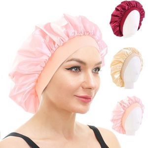 Nouveau bonnet de douche épais réutilisable Extra Large bonnet de bain pour femmes Satin EVA imperméable cheveux longs élastiques casquettes accessoires de salle de bain