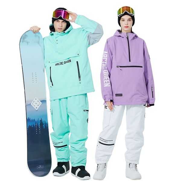 Combinaison de Ski épaisse et chaude pour hommes et femmes, imperméable, coupe-vent, veste de snowboard, ensemble pantalon, Costumes de neige pour l'extérieur, unisexe, nouvelle collection