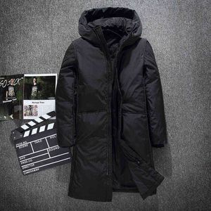 Nouveau épais hiver hommes blanc doudoune marque vêtements à capuche noir Gary Long chaud blanc duvet de canard manteau mâle manteaux Y1103