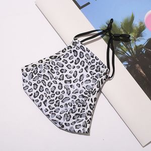 Nieuwe dunne luipaardprint zonnebrandcrème doek masker 4-laags katoen ademend, wasbaar verstelbaar anti-UV gepersonaliseerd masker