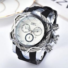 Nouveau trois points de luxe montres pour hommes montre à quartz de haute qualité Italie Top marque petite aiguille course horloge ceinture en caoutchouc hommes accessoires de mode