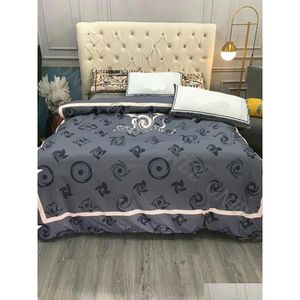 Nieuw getijdenmerk vierdelige katoen high-end digitale print quilt set set set beste kwaliteit druppel levering dhg45