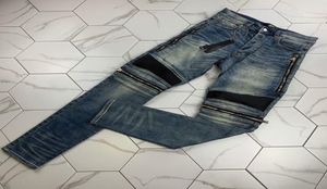 Nouveau pantalon de pied élastique à trous de marque Strelastique élastique Broidered Collage Jeans Designer Brand Mens Mens 5282278