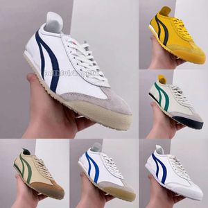 Nuevo Tiger México 66 Tigres zapatos casuales zapatos para correr Onitsukass Summer Canvas Series México 66 Deluxe Mens Látex Combinación Insole Parchment Mid Sole-On 107