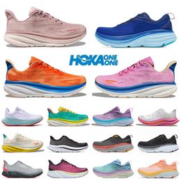 NUEVA TIECHA TO VOLBAR UNA BONDI CARRCULACIÓN HOKAH CLIFTON 8 9 Black White Trainer Sneakers Hokka Diseñador Mujeres Hombres Summer Orange Amber Hok Free Free