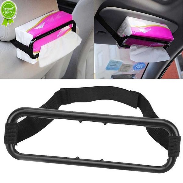 Nuevo soporte para caja de pañuelos de papel parasol para coche, servilletas para asientos, soporte trasero, Clip para Interior de coche, soporte para servilleta colgante elástico General