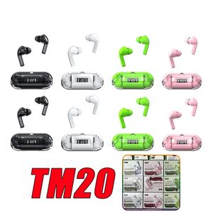 NUEVO TM20 Auricular inalámbrico Bluetooth Space Capsule Auricular transparente Dual Ear Reducción de ruido inteligente TWS 5.3 Game Sports Earbuds