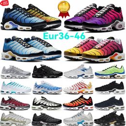 Nieuwe TN Plus heren dames hardloopschoenen Kumquat Black Marina Sunset Gradient Wild Prints Blue Graphic Prints Atlanta Rainbow heren trainers maat 36-46