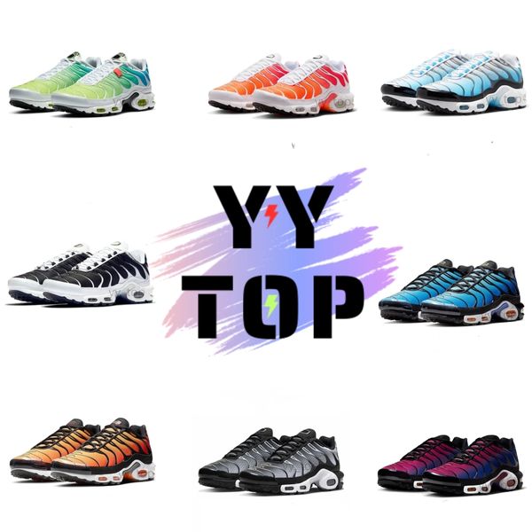 Nuevo Tn Plus Tns Zapatillas para correr Toggle Utility Triple Blanco Negro Gris REFLECTANTE Metálico Plata Fuego Hielo Piedra Onyx Cielo Azul Hombres Zapatillas deportivas Zapatillas deportivas Chaussure