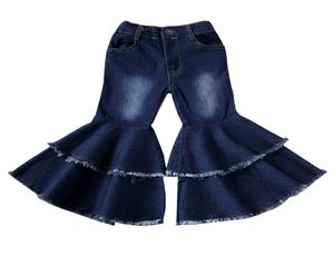 Nieuwe peuter flare jeans pant Baby Kid kinderen meisje kleren bot gesneden jeans broek broek bodems1943639