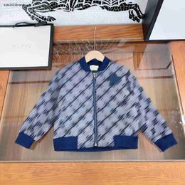 Nouvelle veste en cuir pour tout-petits, badge pentagramme, vêtements de marque pour enfants, taille 100-150, grille, lettre, logo, manteau pour enfants, Nov15