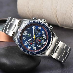 New Tog Formula1 Designer Luxury High Quality Luxury Men's Tag Watch Quartz Mouvement complet Sapphire Chronograph Mens regarde trois yeux tous les cadrans travail aaaaa