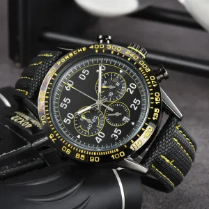 New Tog Mens Men Watch Designer Quartz Movement Watch Luxury Automatic Calendar Date High Quality Watches for Men Chronograph Sapphire Glass 3 Eyes Full Fonction