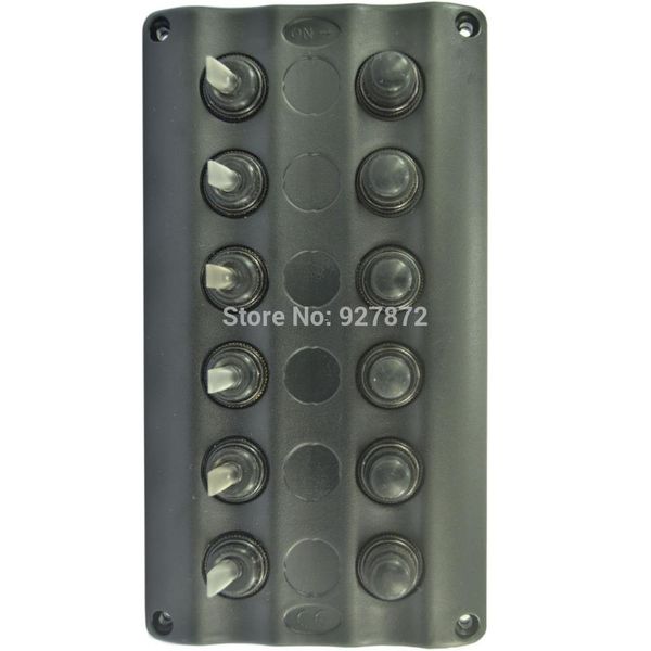 NUEVO PANEL DE INTERRUPTOR DE PALANCA 6 GANG LED IMPERMEABLE MARINO / BARCO / YATE DISYUNTOR DE CIRCUITO