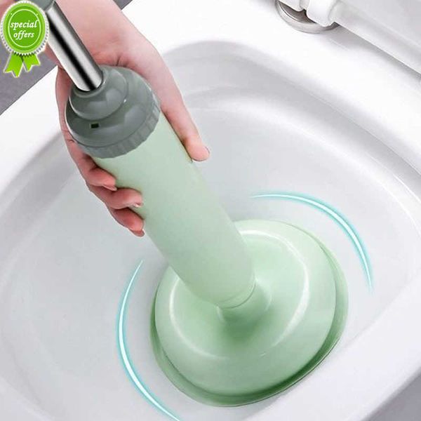 Nouveau piston de toilette pompe à haute pression anti-colmatage nettoyeurs de drains dispositif de dragage de tuyau pour salle de bain cuisine évier vidange fournitures propres