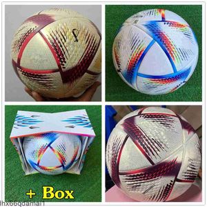 Nouveau ballon de football de la Coupe du monde 2022 taille 5 de haute qualité, joli match de football, expédiez les ballons sans air PIBJ