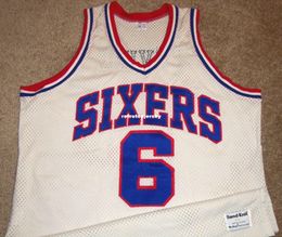 New Top 80's JULIUS "DR.J" ERVING #6 SAND-KNIT JERSEY Mens Vest Size XS-6XL Stitched basketball Jerseys Ncaa