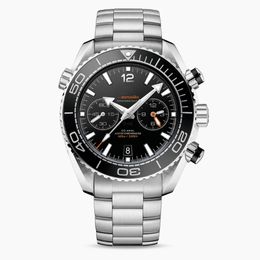 Nouvelle marque Top Brand Ome Ga 45 mm Planet Sea Master Mens Watch Multifonctional Chronograph Automatic Quartz Man Watches Designer Movement Wristwatch de haute qualité Montre