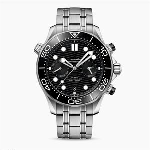 Nieuw topmerk Omegx 44 mm Sea Master Mens Watch multifunctionele chronograaf automatische kwarts man horloges Designer Movement Hoge kwaliteit polshorloge Montre