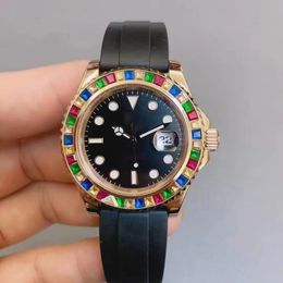 Nouvelle montre célèbre pour hommes de luxe AAA de qualité supérieure 116695 Montre en caoutchouc avec lunette en cristal de couleur 40MM avec mouvement automatique de yacht Montre pour hommes distinguée Super lueur nocturne