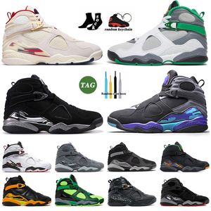 Nouveau Top Jumpman 8 Hommes Oregon Chaussures de basket-ball Playoffs 8s Solefly South Beach Aqua Noir Cement Gunsmoke Chrome Hommes Baskets de plein air Sports