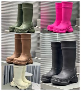 Nouveau haut pour enfants Crocse Echo Clog Summer Summer Boots Rain Boots Knee-High Rond Round Plateforme 6cm Sole Sole Unisexe Fashion Casual Couple Couple Shoes Footwear Footwear