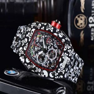 Nouveau top luxe montre pour hommes quartz chronographe Swiss R glace pour hommes hip hop bracelet en caoutchouc sport hommes watch294E
