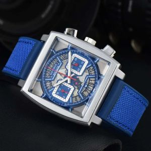 Nieuwe top originele merkhorloges voor heren multifunctionele volledig stalen klassieke Monaco-stijl TAG-horloge chronograaf automatische datum AAA-klokken