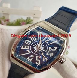 Nouvelle collection de montres sportives pour hommes de qualité supérieure Vanguard V 45 SC DT Yachting Blue Date Date Automatic Mens Watch Silvery Case 4447133