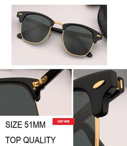 Nieuwe zonnebril van topkwaliteit voor heren Classic Club Fashion Design Master 3016 Sun Glazen Acetaatplank Zonnebril 51 mm UV400 Gradiënt 6042173