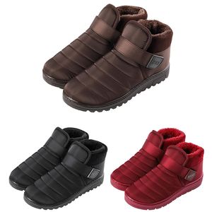 Nouveau Top qualité épais extérieur chaud coton chaussures rouge extérieur femmes bottes respirant sans lacet taille 36-44