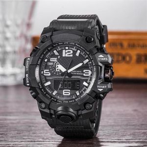 NOUVEAU TOP RELOGIO G100 MONTRES SPORTS MENS MENS LED Chronograph Wristwatch Military Watch Digital Watch Good Gift for DropShippi238Y