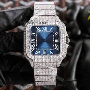 Nieuwe topverkoop luxe iced out vvs moissanite horloge pass diamanttester ijshorloge diamant voor heren