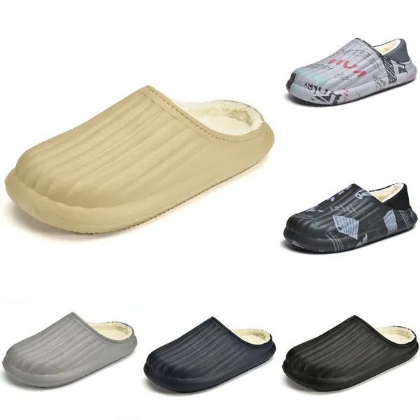 Nuevo top SLRN zapatillas de algodón para mujer Zapatillas de lana para hombre Zapatillas de felpa de imitación EVA Chanclas con clip para zapatos de marca Zapatillas antideslizantes de moda para mujer tallas us5.5-11