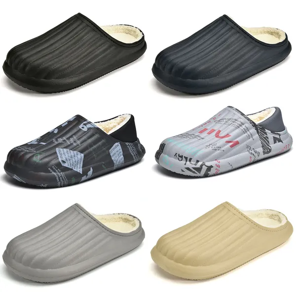 Nuevo top Zapatillas de algodón para mujer SLRN Zapatillas de lana para hombre Zapatillas de EVA de felpa de imitación Chanclas con clip para zapatos de marca Zapatillas antideslizantes de moda para mujer tallas 36-47