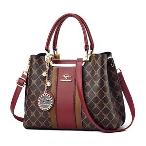 Nuova borsa tote moda femminile dea fiore marrone Crossbody senso avanzato borsa di grande capacità borse pochette con manico superiore presa di fabbrica
