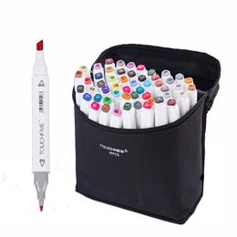 nouveau touchfive 30 40 couleurs marqueurs d'art stylo écriture grasse fournitures d'art pour l'animation manga dessiner brosse stylo de luxe doublure double head262s