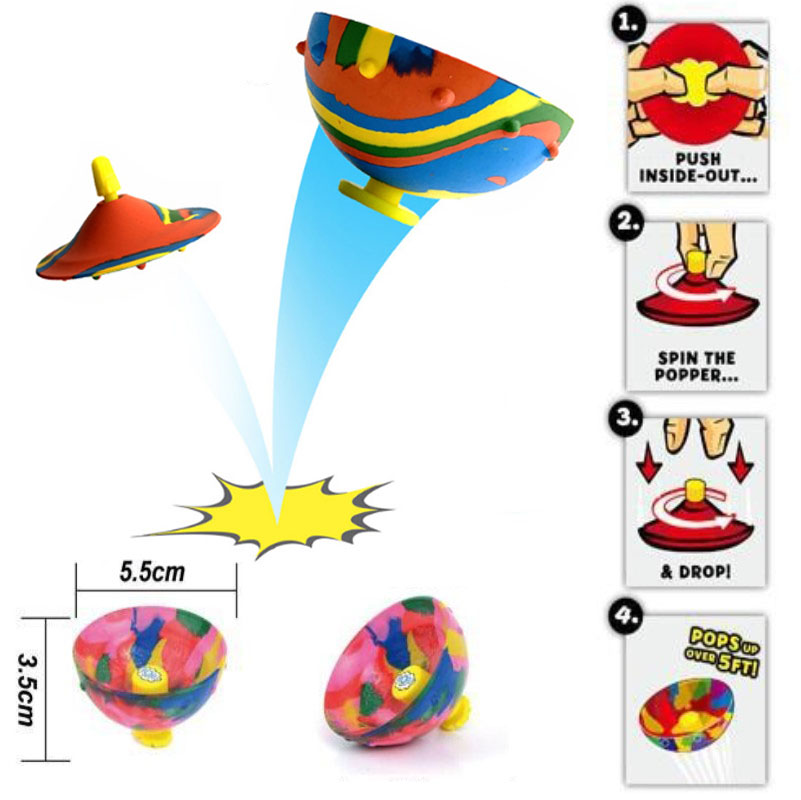 Nieuw speelgoed Camouflage Bouncing Ball Spin Bowl Bouncings Top Half Bouncing Bowls Children's Decompression Toy Gifts