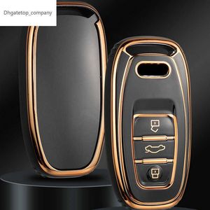 New TPU 6D Plating Car Remote Smart Key Cover Case Shell For Audi A1 A3 A4 A5 A6 A7 A8 Quattro Q3 Q5 Q7 2009-2015 Accessories