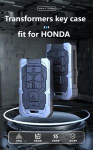 Nouvelle coque de protection pour clé de voiture en TPU et alliage pour Honda Civic 2023, 4 boutons, 3 boutons, 2 boutons, support de protection, porte-clés en métal sans clé, accessoires pour hommes et femmes