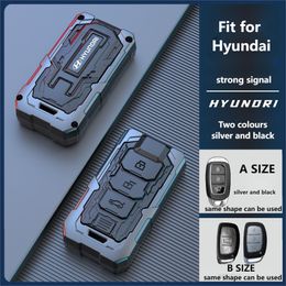 Nouveau couvercle de clé de voiture en TPU et alliage pour Hyundai Tucson Santa Fe Rena Sonata Elantra Creta Ix35 Ix45 I10 I30 I40 3 4 boutons Premium Key Case294W