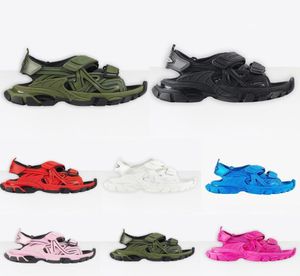 NIEUW TRACK Sandals platform Fashion Men Women Heren Sneakers Slippers Roze Wit Zwart Blue Slides Beach Casual schoenen Dikke bodem2268758