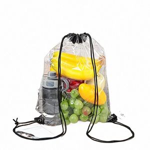 Nouveau sac à cordon transparent sac à dos carreau de gymnat gym sac sport pack fi sac à dos pour les jeunes hommes et femmes 2023 o6pb #