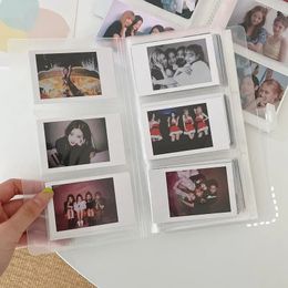 NUEVO transparente soporte fotocard de 3 pulgadas álbum de fotos Instax mini álbum almacenamiento postal marca de sello tarjeta coleccionar álbum de fotosfor de 3 pulgadas álbum de fotos