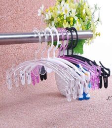 nieuwe Transparante plastic mode panty hanger verdikte beha hangers met clip speciale ondergoed r kledingwinkel CCA130397407311