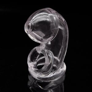 Dispositif transparent de cage de chasteté de manchon de pénis souple avec le fétiche de bondage de dispositifs de coq pour les jouets sexuels d'hommes
