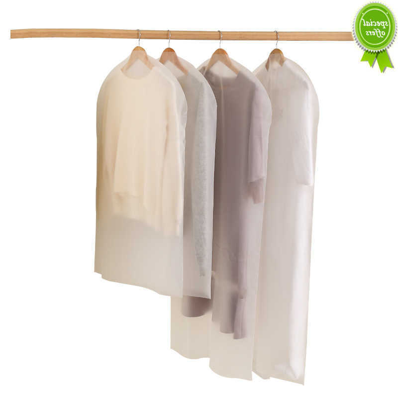 Nya transparenta toppkläder plaggklänning Kläder passar dammskydd Coat förvaringspåse Fall garderob hängande klädlagringsarrangörer